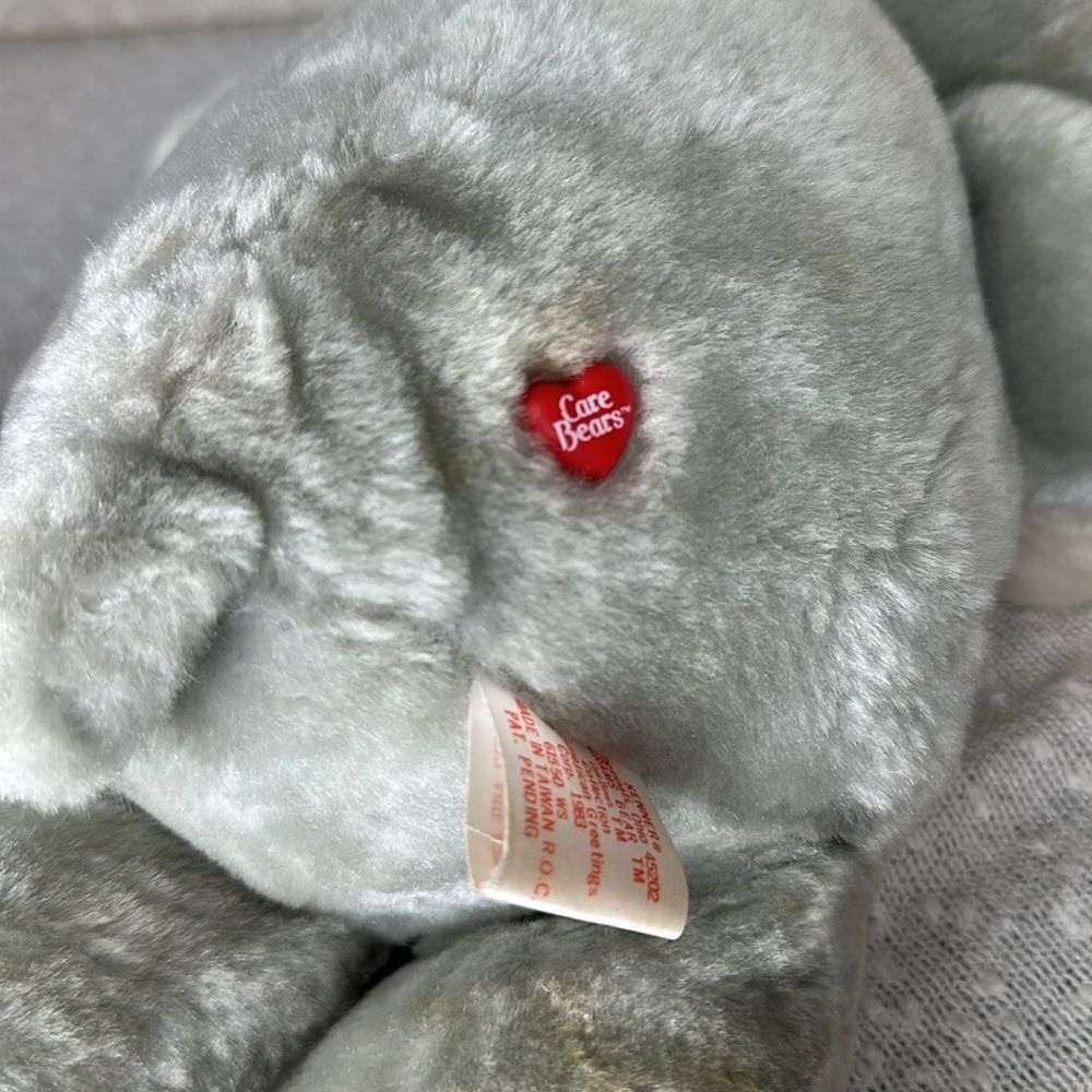 CARE BEARS Grams Bear Vintage 1983 Stuffed 15" Gray - Picture 6 of 8